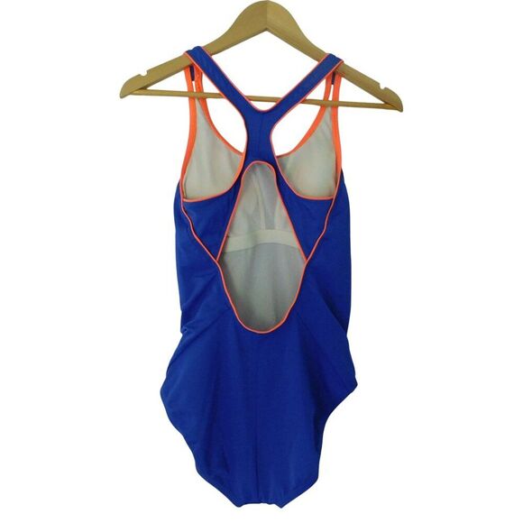 Nike Womens‎ Racerback Swimsuit Two Tone Blue Built in Bra padded Size Medium - Picture 4 of 5